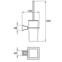 Stella Casanova Ершик, настенный 1052, цвет: золото CS 10017 AU00