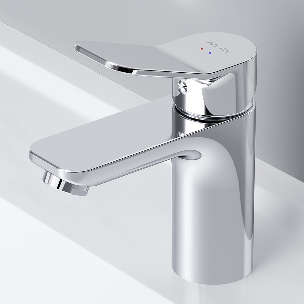 Am.Pm X-Joy Смеситель для раковины на 1 отверстие, без д/к, длина излива 10 см, цвет: хром глянцевый F85A02100