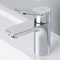 Am.Pm X-Joy Смеситель для раковины на 1 отверстие, без д/к, длина излива 10 см, цвет: хром глянцевый F85A02100