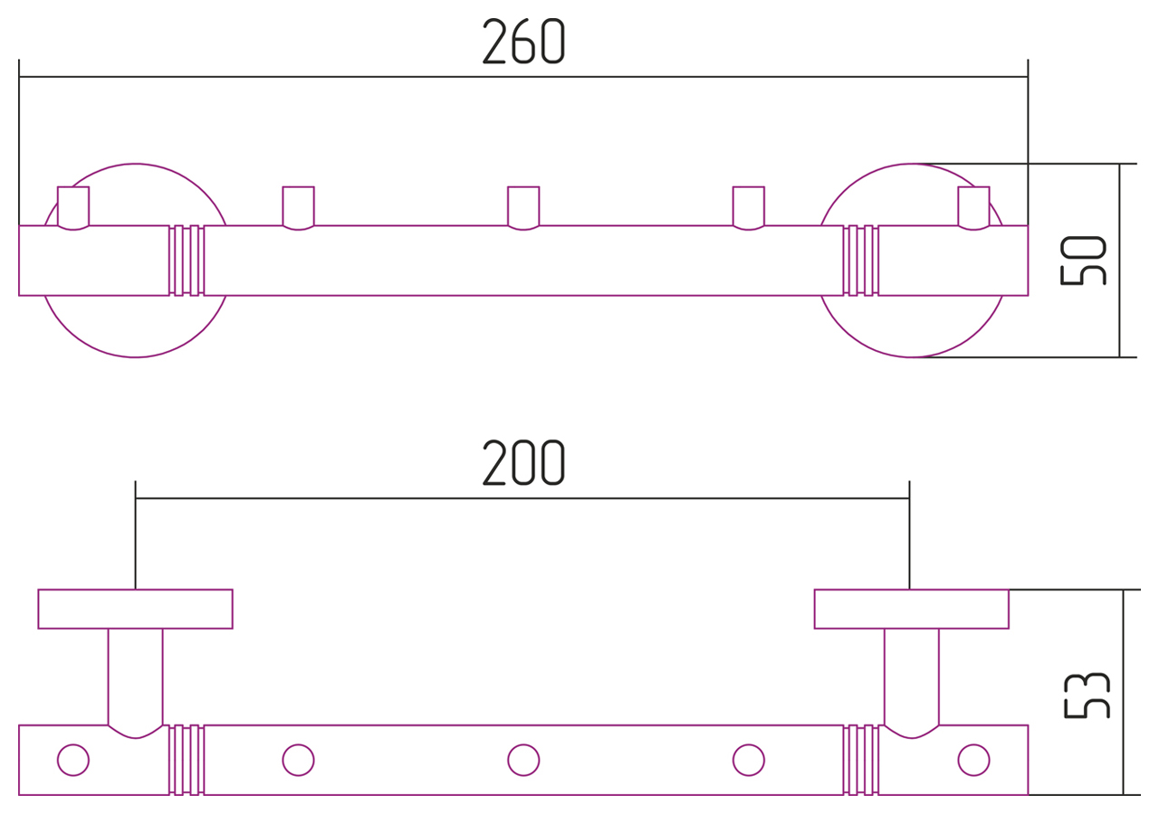Сунержа Каньон Вешалка подвесная 32 см, 6 крючков, цвет: флок красный 56-3000-1006