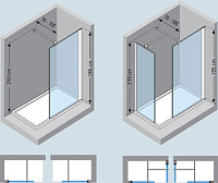 Душевая перегородка Novellini Giada H GIADAH120-44B