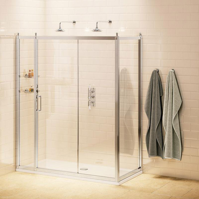 Burlington Britton Душевая дверь 120х195h см, цвет профиля хром глянцевый/ цвет стекла прозрачное C7S