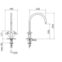 Dornbracht Tara Смеситель на 1 отв., цвет: хром 22815892-00