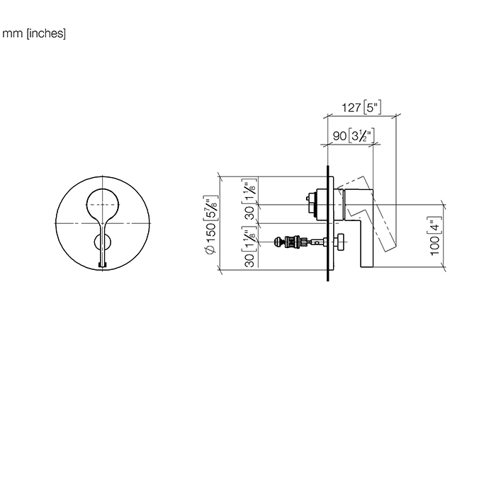 Dornbracht Vaia Смеситель для душа, встраиваемый, цвет: платина 36120809-08