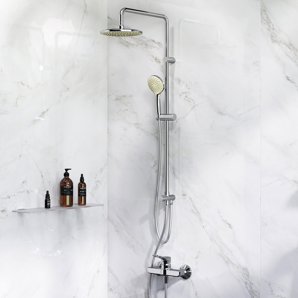 Am.Pm X-Joy Душевая стойка с верхним душем, цвет: хром F40885A24