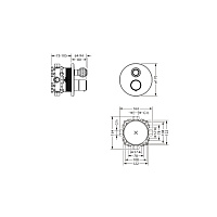 Jorger Cronos Crystal Термостат для душа скрытого монтажа, цвет: хром 637.40.360.000