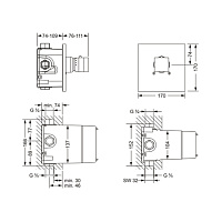Jorger Empire II Термостат для душа, внешняя часть, цвет: хром 626.40.555.000