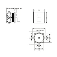 Jorger Empire II Термостат для душа скрытого монтажа, цвет: хром 626.40.380.000