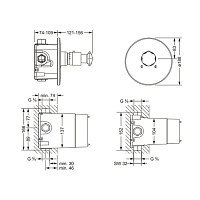 Jorger Florale Lotos Minarett Термостат для душа скрытого монтажа, цвет: хром 600.40.560.000