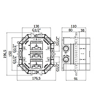 Paffoni Compact Box Встраиваемая универсальная часть смесителя для душа CPBOX001