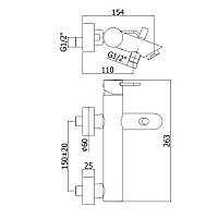 Paffoni Joker Смеситель для ванны, настенный, цвет: черный матовый JK022NO