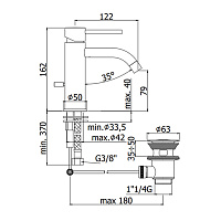 Paffoni Light Смеситель для раковины, на 1 отверстие, цвет: белый матовый LIG071KBO