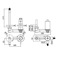 Paffoni Light Смеситель для раковины, встраиваемый, цвет: хром LIG104CR70