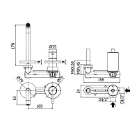 Paffoni Light Смеситель для раковины, встраиваемый, цвет: Steel Looking LIG105ST70