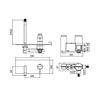 Paffoni Light Смеситель для раковины, встраиваемый, цвет: хром LIG106CR