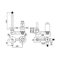 Paffoni Light Смеситель для раковины, встраиваемый, цвет: черный матовый LIG106NO70