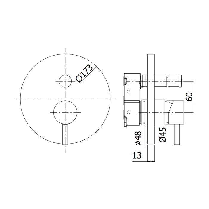 Paffoni Light Смеситель для душа, встраиваемый, цвет: белый матовый LIGBOX015BO/M