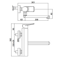 Paffoni Tilt Смеситель для мойки, настенный, цвет: хром TI161CR