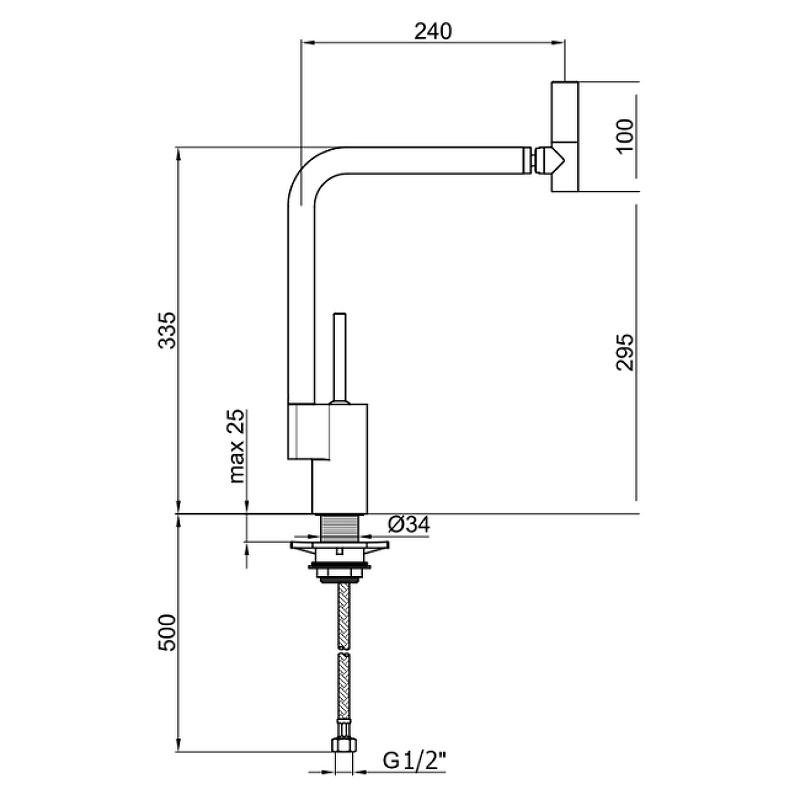Webert Kitchen 360° Смеситель для кухни, цвет: хром/красный TS920302784