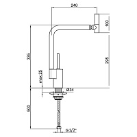 Webert Kitchen 360° Смеситель для кухни, цвет: хром/красный TS920302784
