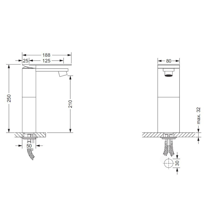 Jorger Plateau Смеситель для раковины, с декором, цвет: turquoise/хром 630.10.332.810