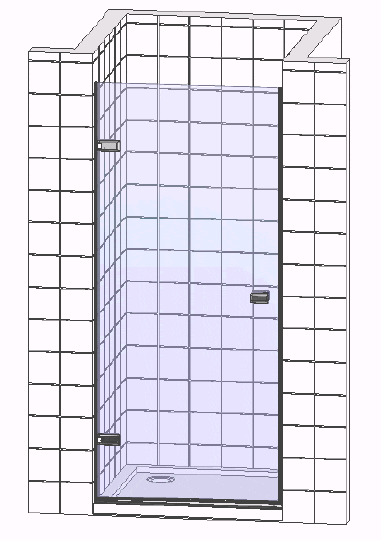 Vegas Glass Душевая дверь в нишу 85x199.5h см, проф. белый стекло 6мм прозр. EP Lux 85 01 01 L