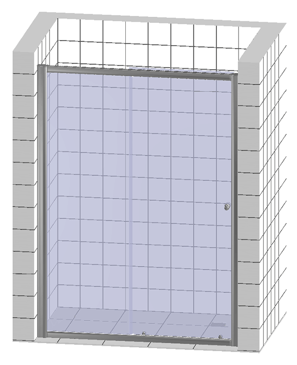 Vegas Glass Душевая дверь в нишу 135x190h см, проф. бронза стекло 6мм прозр. ZP 135 05 01