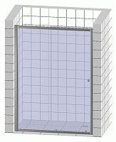 Vegas Glass Душевая дверь в нишу 135x190h см, проф. бронза стекло 6мм прозр. ZP 135 05 01