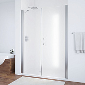 Vegas Glass Душевая дверь в нишу 160x189h см, проф. хром стекло 6мм сатин EP-F-2 160 08 10 R