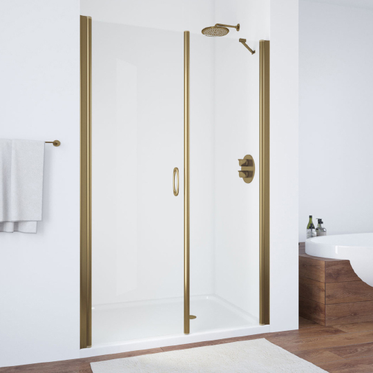 Vegas Glass Душевая дверь в нишу 120x189h см, проф. бронза стекло 6мм прозр. EP-F-2 120 05 01 L