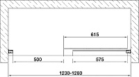 Vegas Glass Душевая дверь в нишу 125x190h см, проф. бронза стекло 6мм прозр. ZP 125 05 01