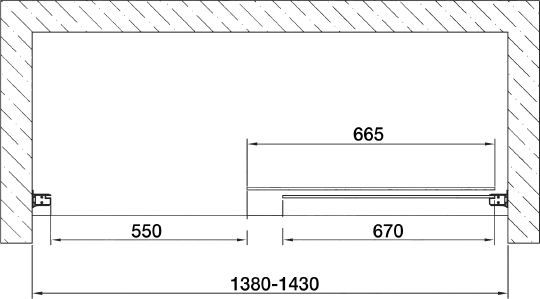 Vegas Glass Душевая дверь в нишу 140x190h см, проф. бронза стекло 6мм бронза ZP 140 05 05