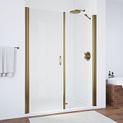 Vegas Glass Душевая дверь в нишу 180x189h см, проф. бронза стекло 6мм прозр. EP-F-2 180 05 01 L