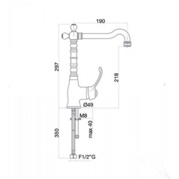 Webert Aurora Смеситель для раковины, цвет: хром/золото AU831802017