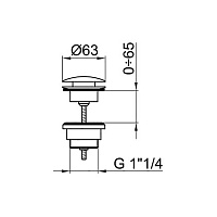 Webert Comfort Донный клапан, click-clack, универсальный, цвет: хром AC0405015