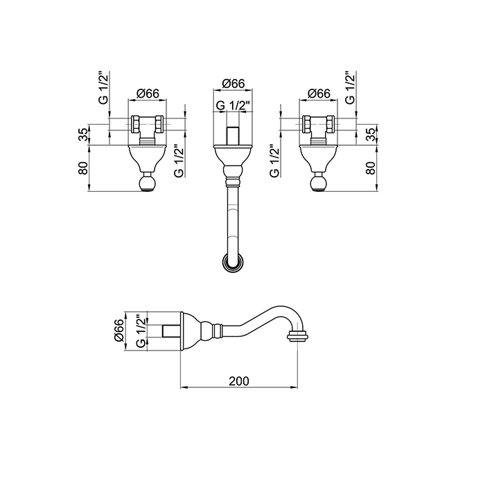 Webert Dorian Смеситель для раковины, цвет: хром/белый DO750404015