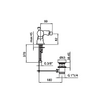 Webert Karenina Смеситель для биде, цвет: золото/кристаллы Swarovski KA710102010