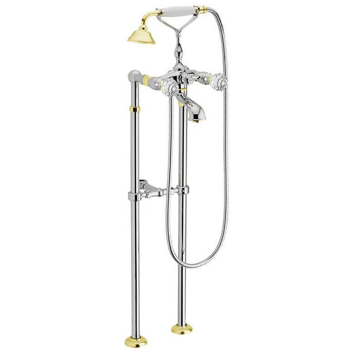 Webert Karenina Смеситель для ванны, цвет: хром/золото/кристаллы Swarovski KA720801017