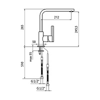 Webert Kitchen Keo Смеситель для кухни, цвет: хром KE920302015