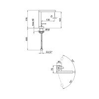 Webert Living Смеситель для раковины, без донного клапана, цвет: черный матовый LV830102560