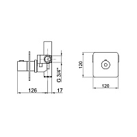 Webert Living Смеситель термостатический для душа, цвет: никель LV972101345