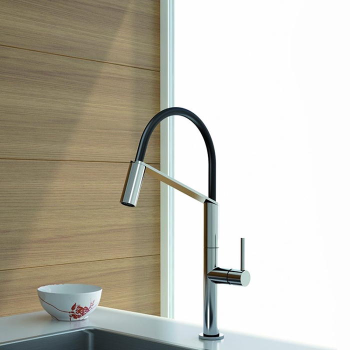 Webert Kitchen Oblique Pro Смеситель для кухни, цвет: хром/черный OB920602015