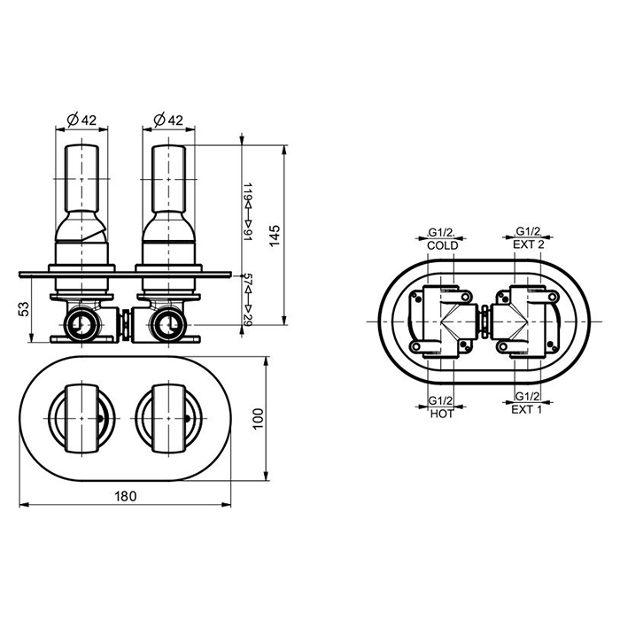 Webert Opera Смеситель для ванны, цвет: хром OA860101015