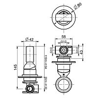 Webert Opera Встраиваемый смеситель для душа, цвет: черный матовый OA880101560