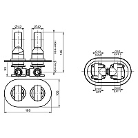 Webert Opera Встраиваемый смеситель для душа, цвет: черный матовый OA860101560