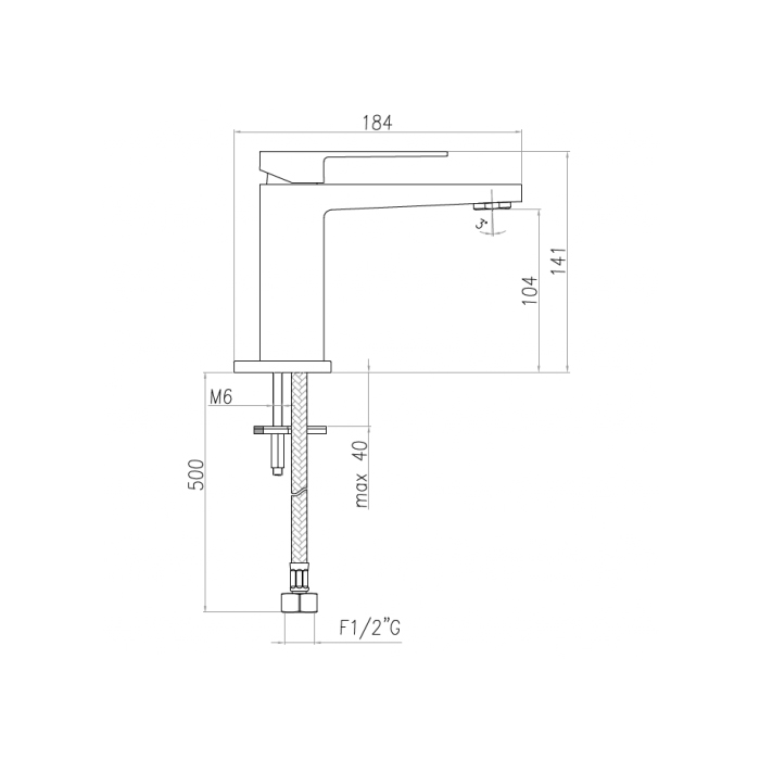 Webert Pegaso Смеситель для раковины, с донным клапаном, цвет: белый матовый PE830102740