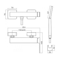 Webert Pegaso Встраиваемый смеситель для душа, цвет: матовое золото PE870101794