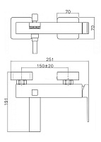 Webert Pegaso Встраиваемый смеситель для ванны, цвет: матовое золото PE850102794