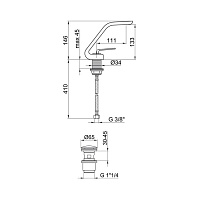 Webert Wolo Смеситель для раковины, цвет: черный матовый/хром WO830102564