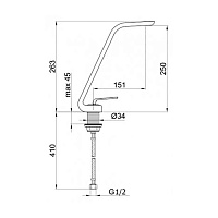 Webert Wolo Смеситель для раковины, цвет: черный матовый/хром WO830402564